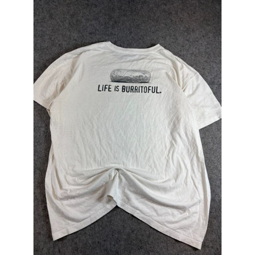 Chipotle Life is Burritoful Promo Food Shirt Men XL Graphic Tee Funny Streetwear
